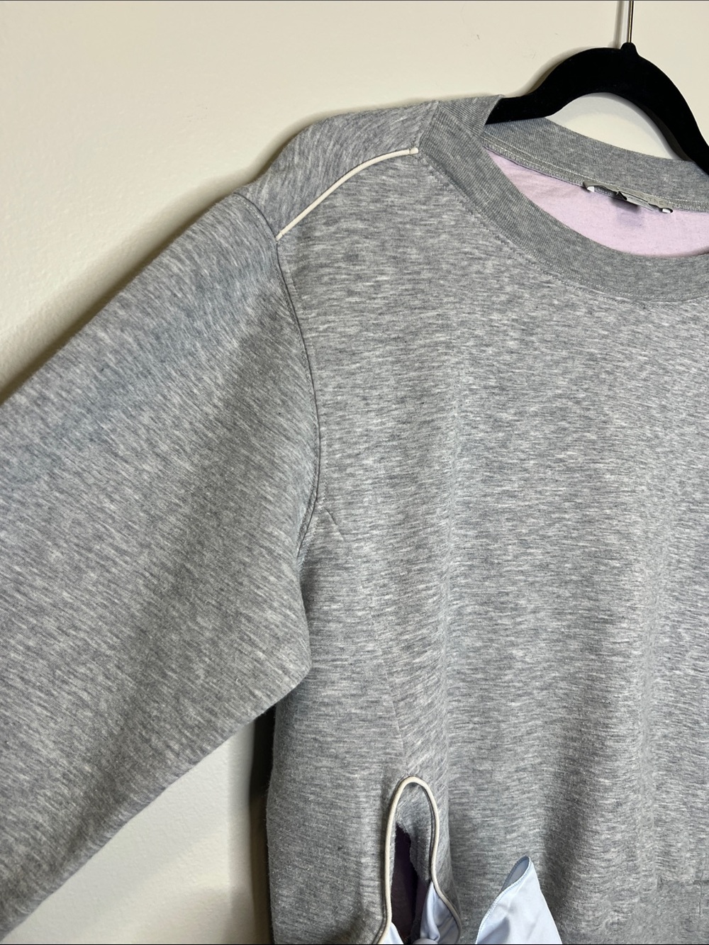 STELLA MCCARTNEY Blue Side Bow Gray Sweatshirt size 38 - Picture 6 of 12
